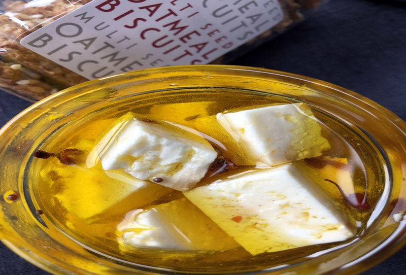 Marinated Irish Goats Cheese in Garlic Oil