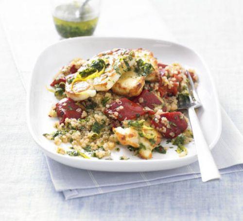 Quinoa with Halloumi