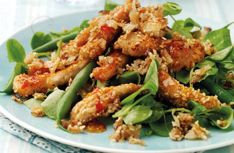 Warm sweet Chilli Chicken Salad