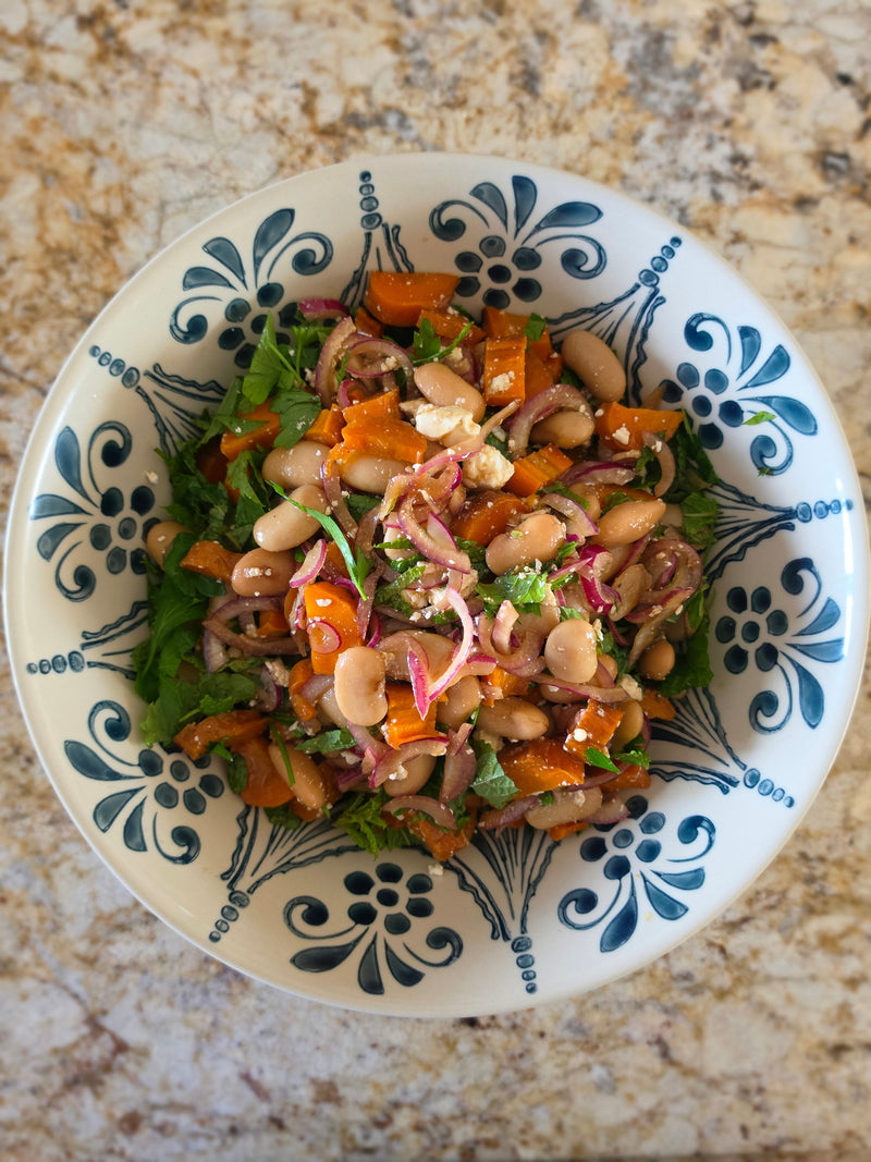 Roast carrot, butterbean and mint salad by Paula McIntyre