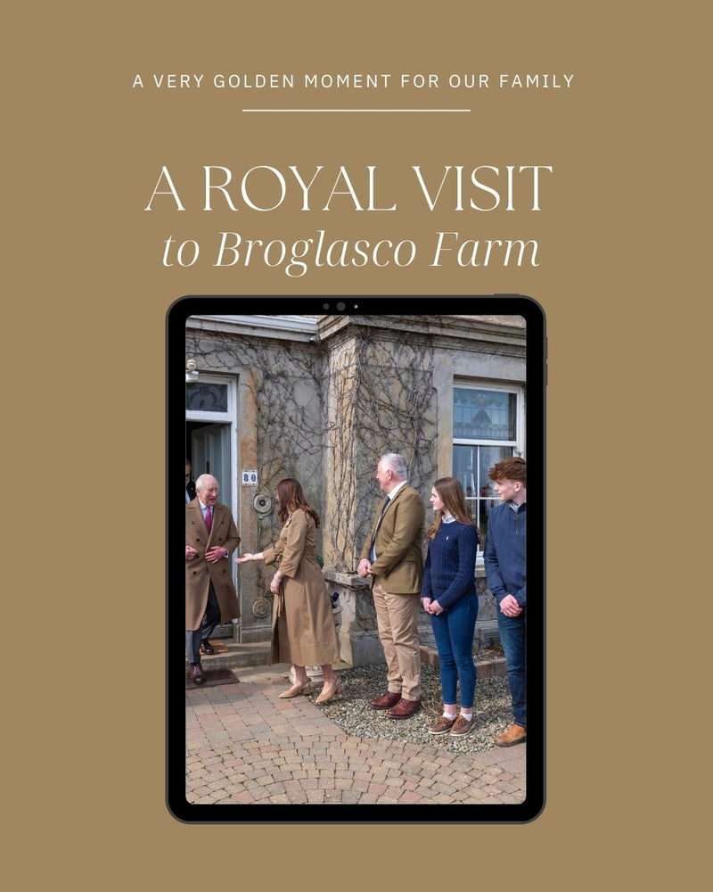 A Royal visit to Broglasco Farm - HM The King and The Queen visits Broighter Gold.