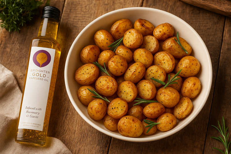 Crispy Rosemary & Garlic Potatoes (Oven & Air Fryer Recipe)