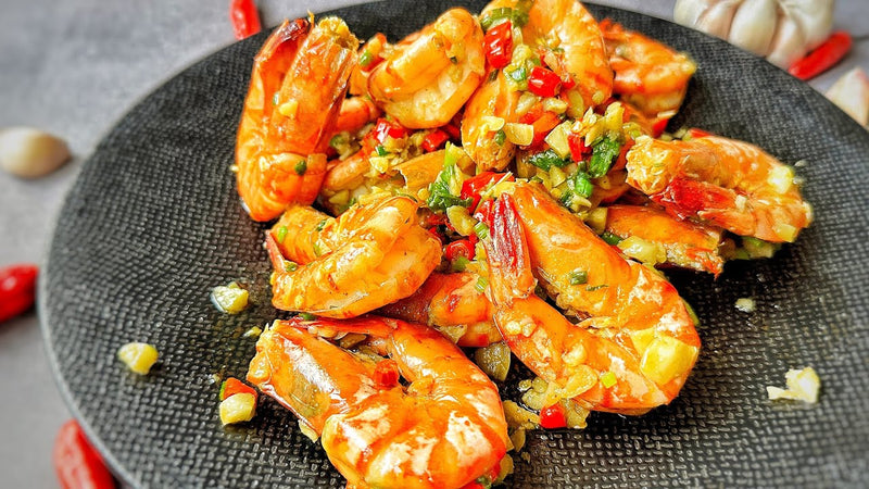 Thai-Style Sizzling Prawns with Broighter Gold Thai Oil